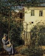 Erasmus Ritter von Engert A Garden in Vienna oil on canvas